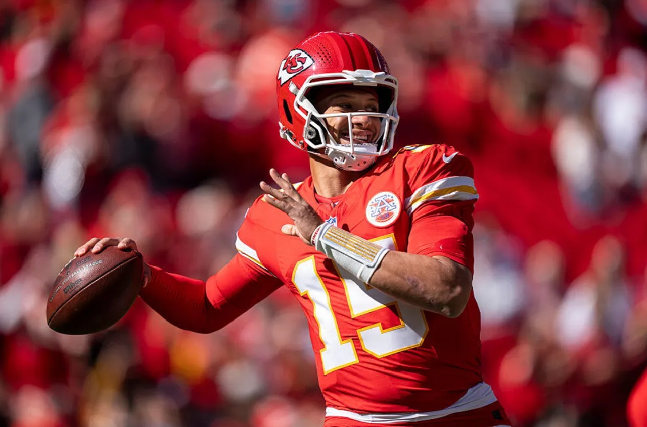 Patrick Mahomes prepares for Monday Night Football against the Washington Commanders at Arrowhead Stadium.