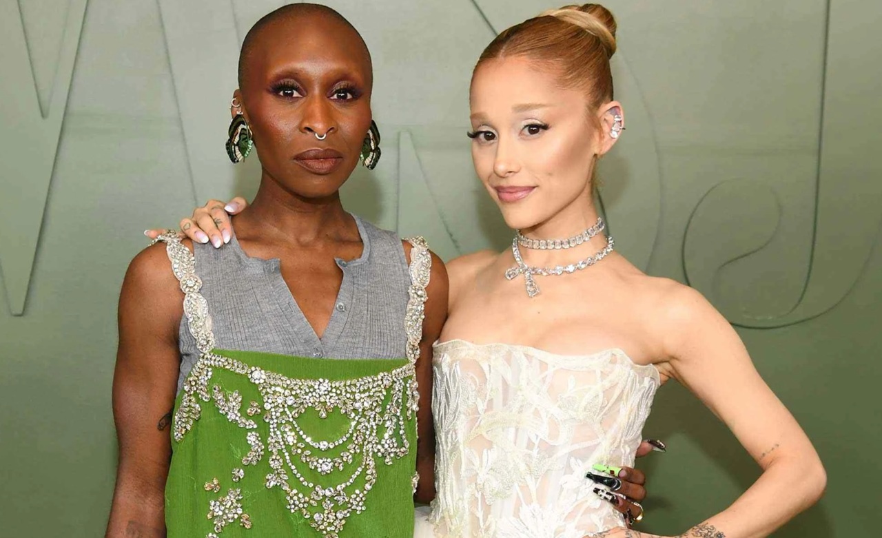 Cynthia Erivo and Ariana Grande assist fan after glass accident at Wicked premiere.