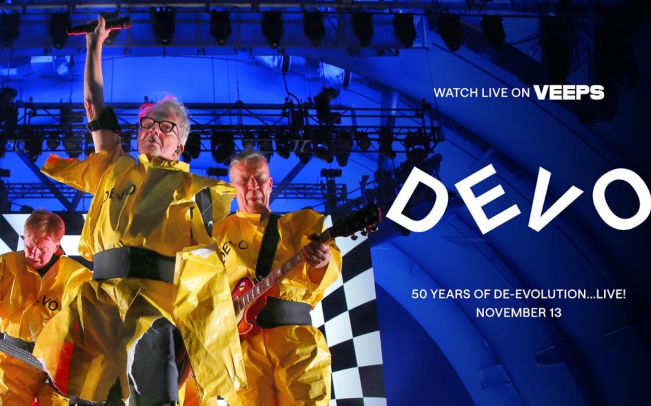 Devo performing live in Denver for their global live stream event.