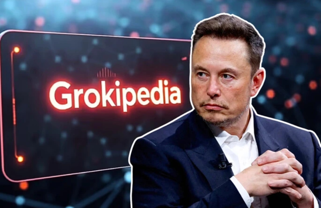 Grokipedia homepage launched by Elon Musk’s xAI, featuring AI-powered encyclopedia interface.