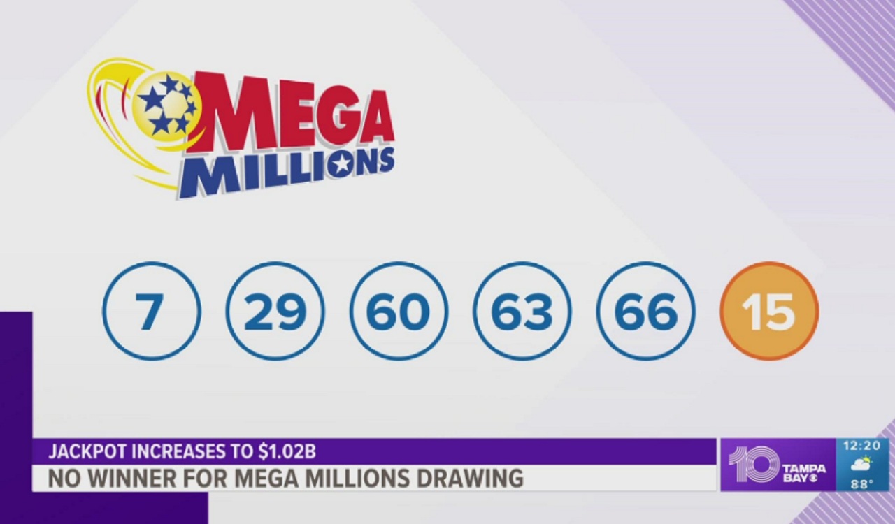 Florida Lottery Mega Millions ticket showing Oct. 24, 2025 winning numbers.