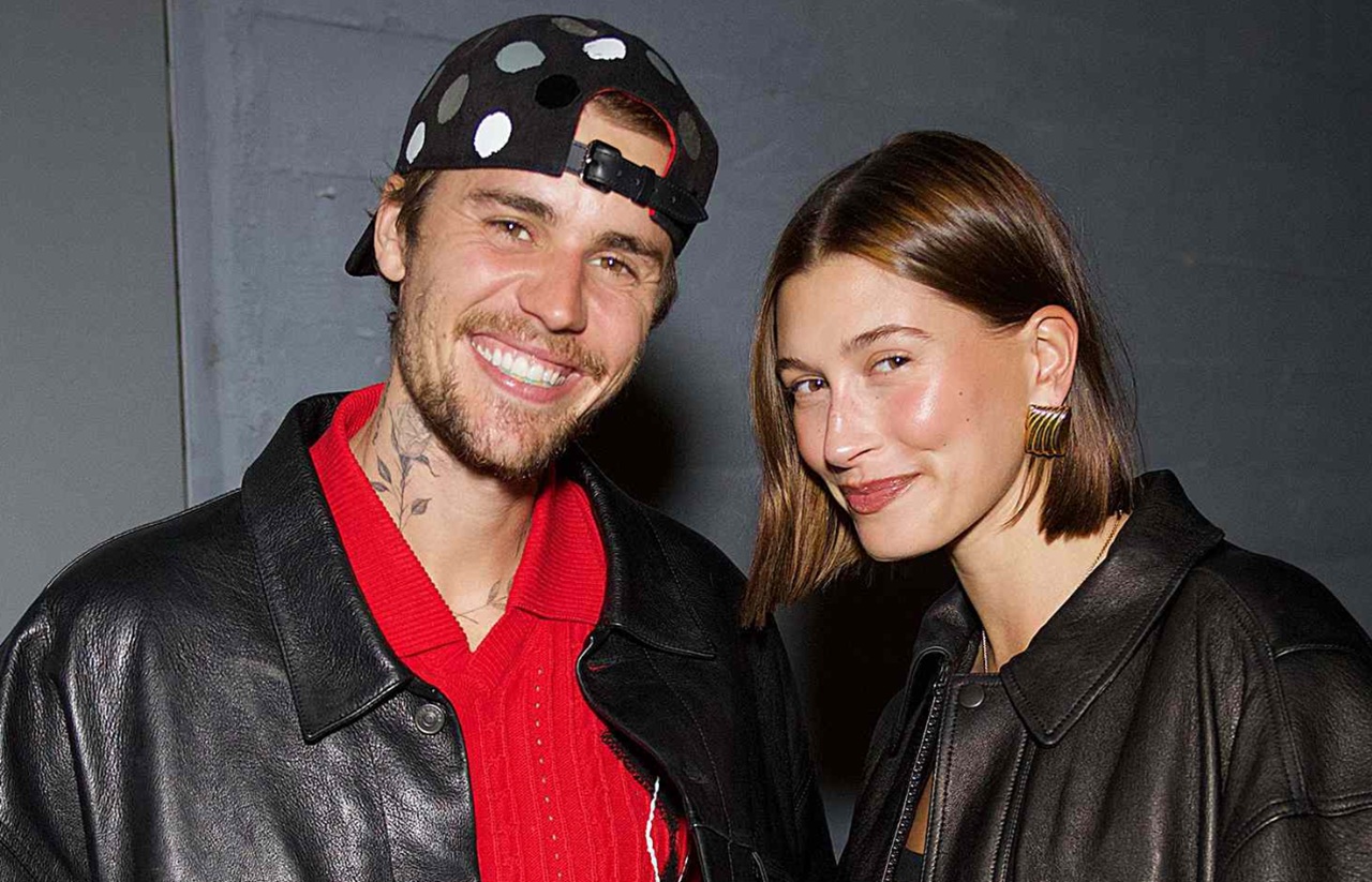 Justin and Hailey Bieber cheer for Toronto Blue Jays at Dodger Stadium, October 2025.