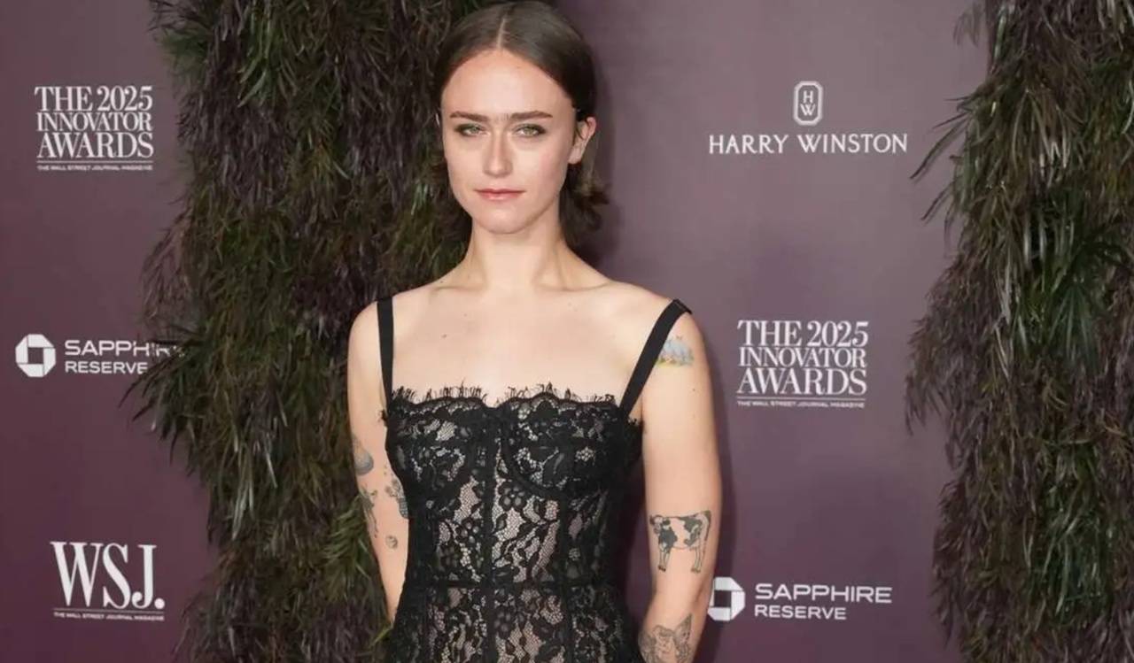 Ella Emhoff in sheer black lace dress at WSJ Innovator Awards 2025.