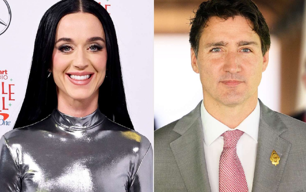 Katy Perry and Justin Trudeau leave Crazy Horse Paris together on October 25, 2025.
