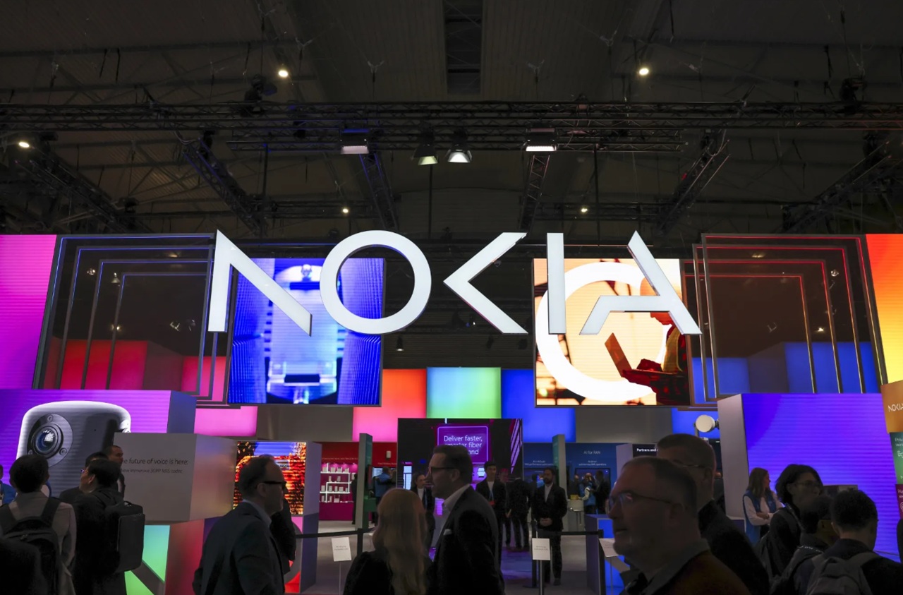 Nokia headquarters after $1 billion NVIDIA investment announcement.