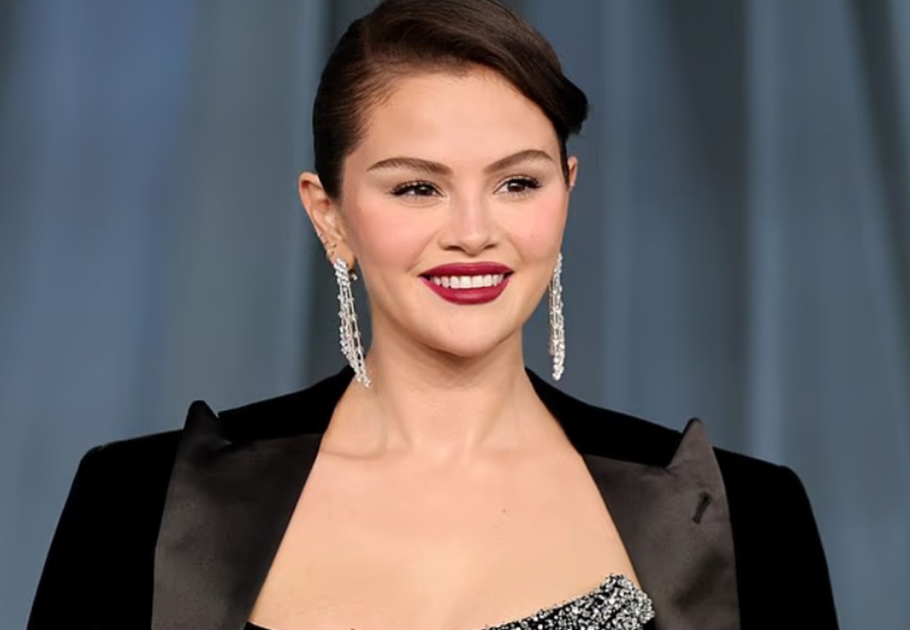 Selena Gomez addresses guests at Rare Impact Fund Benefit 2025 in Los Angeles.