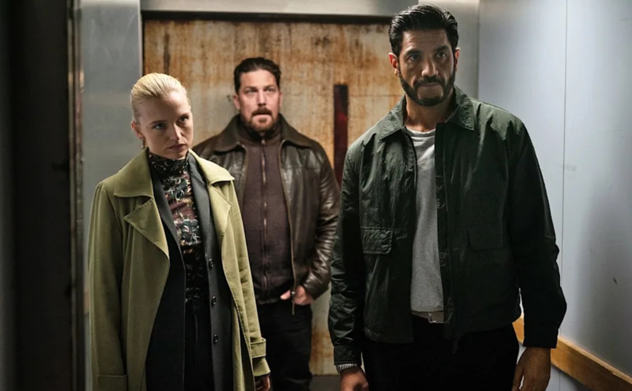 Clara Dessau as Tea Lind, bloodied but conscious, in the final episode of Netflix’s The Asset.