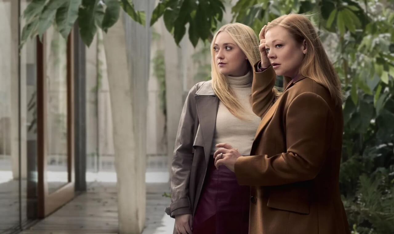 Sarah Snook and Dakota Fanning in All Her Fault miniseries.