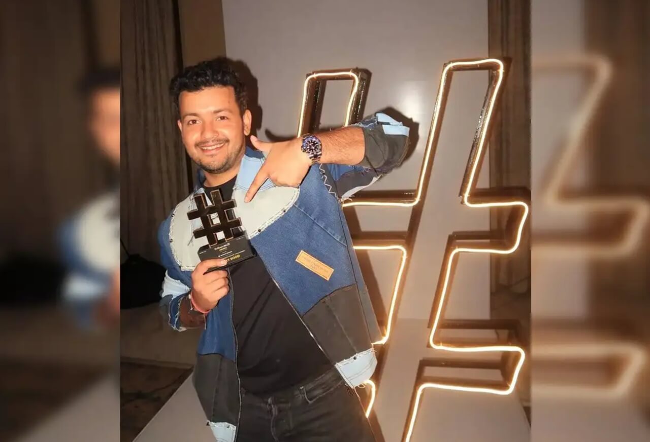 Travel influencer Anunay Sood at Las Vegas car show