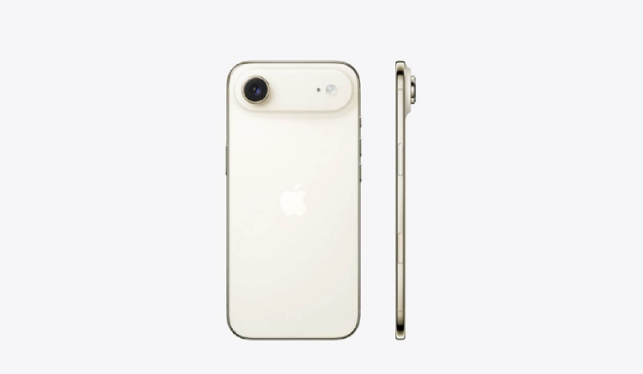 Leaked render of Apple iPhone Air 2 showing dual horizontal camera layout with ultra-thin design.