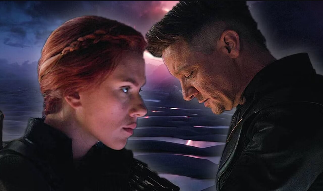 Black Widow and Hawkeye on Vormir in Avengers: Endgame, moments before Natasha’s emotional sacrifice.