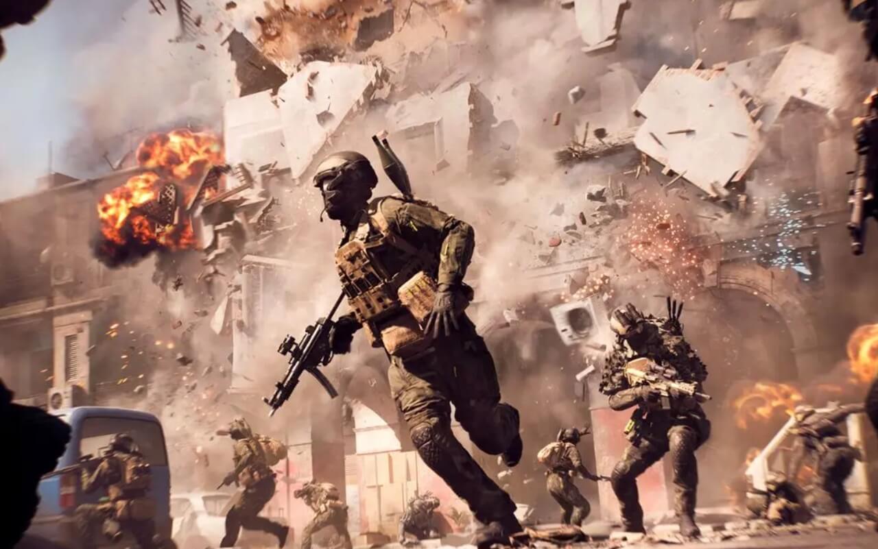 Battlefield 6 promotional image of soldiers during combat.