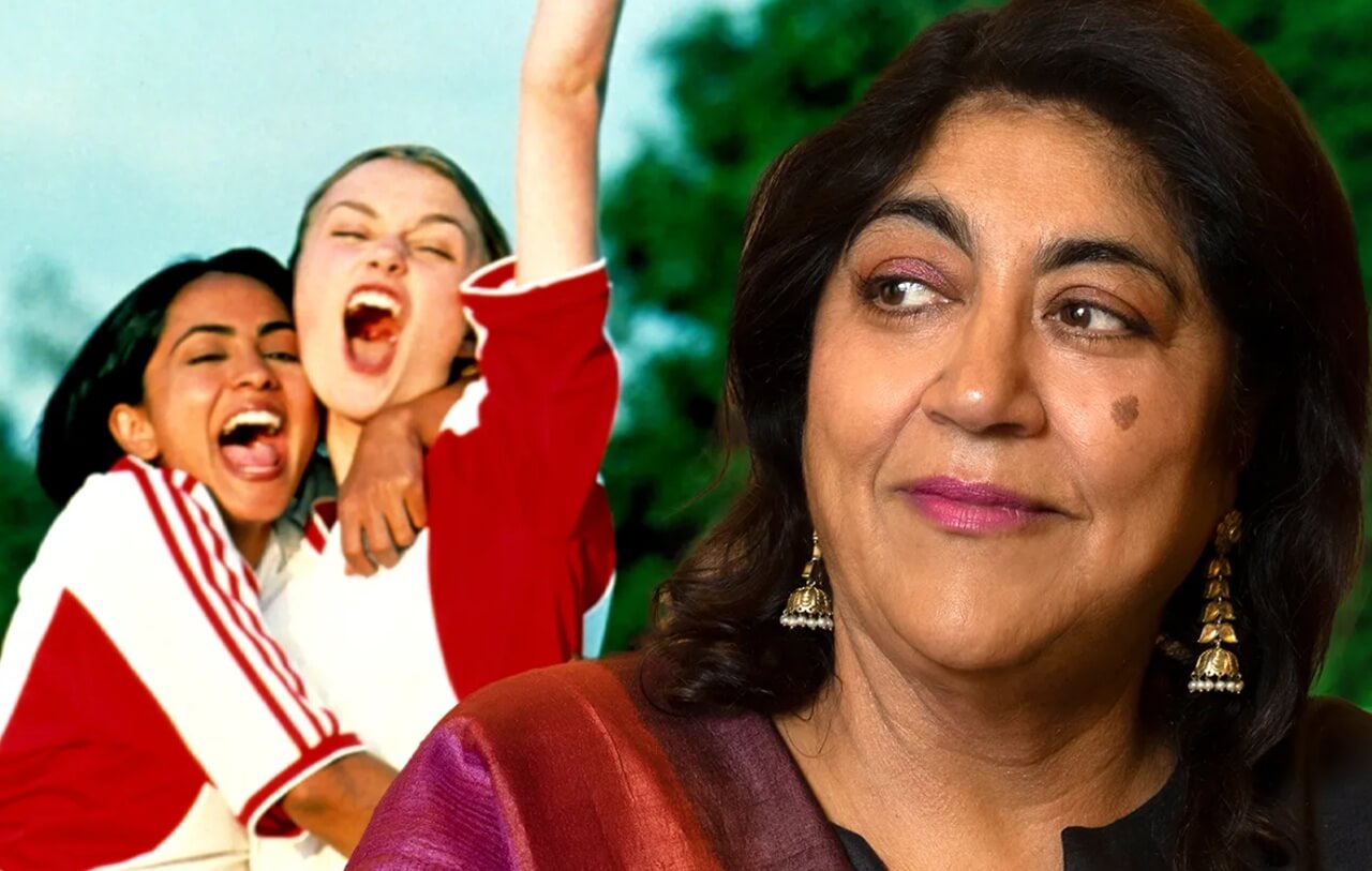 Gurinder Chadha directs Christmas Karma cast on set.