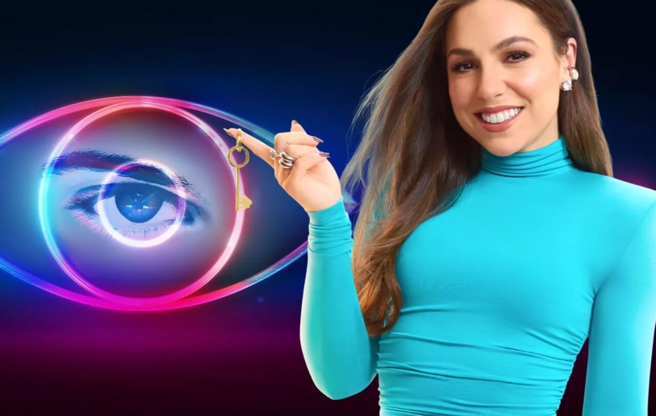 Big Brother Australia 2025 promotional image featuring logo and neon lights.