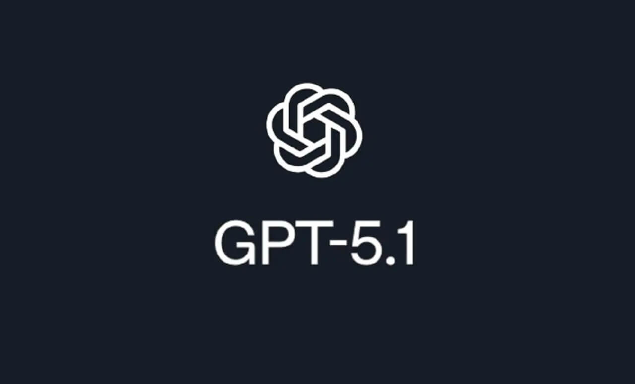 OpenAI GPT-5.1 promotional graphic highlighting conversational upgrades, warmer tone, and adaptive reasoning features.