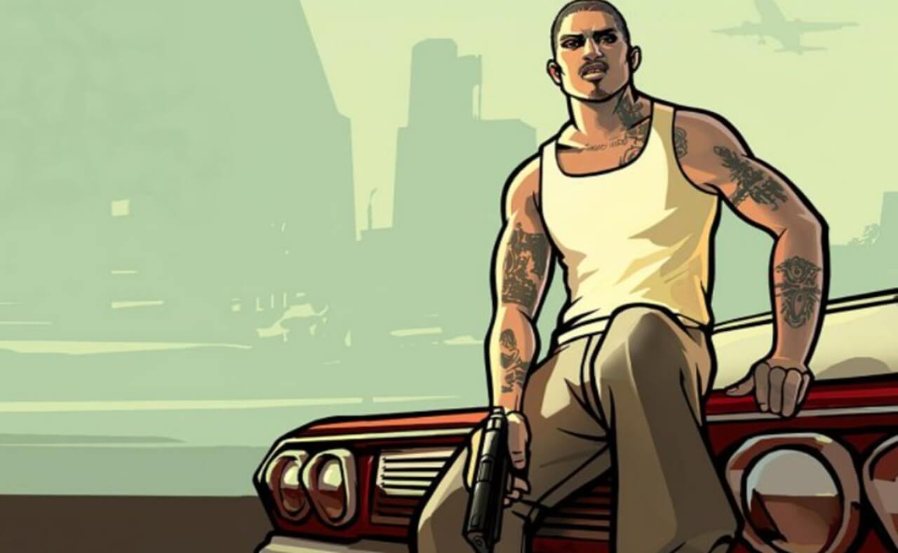 GTA San Andreas gameplay featuring CJ in Los Santos.