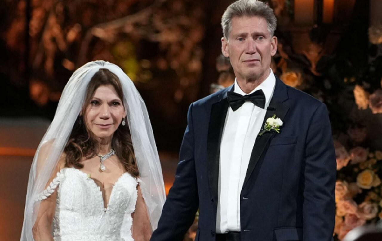 Gerry Turner and Theresa Nist at their Golden Bachelor wedding.