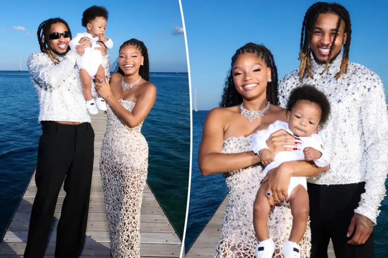 Halle Bailey with son Halo after finalizing custody agreement.