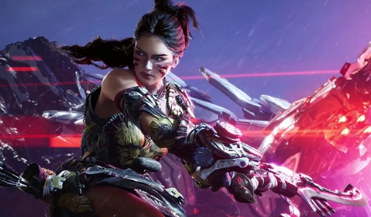 Horizon Steel Frontiers promotional art showcasing the Horizon universe reimagined as a mobile MMORPG.