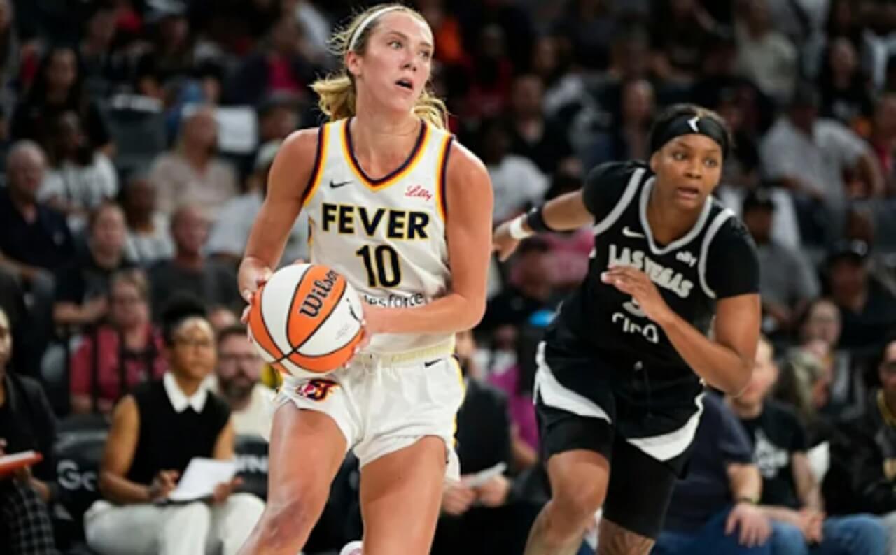 Lexie Hull plays through injury in Indiana Fever playoff game.