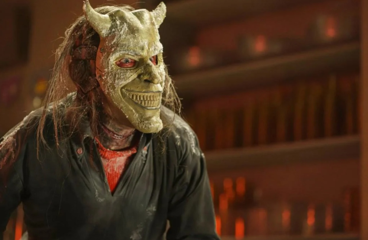 KPop Demon Hunters characters in action during theatrical re-release poster.