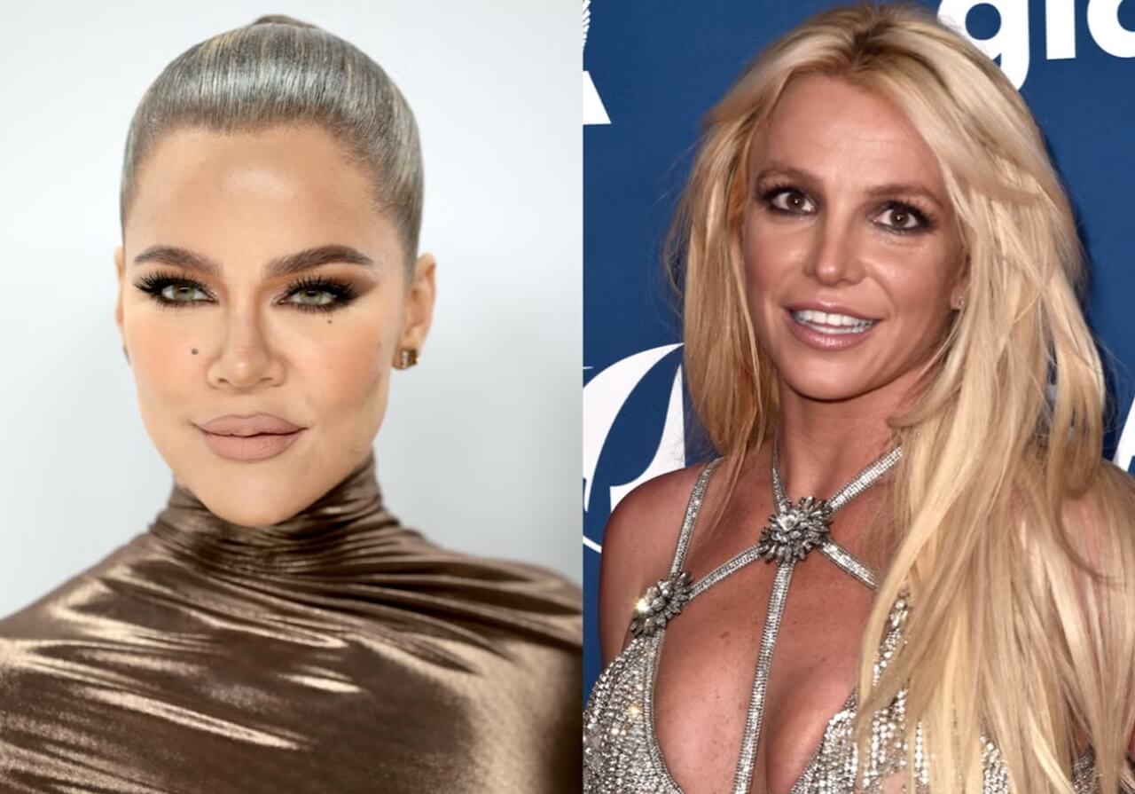 Britney Spears hanging out with Khloé and Kim Kardashian in Calabasas.