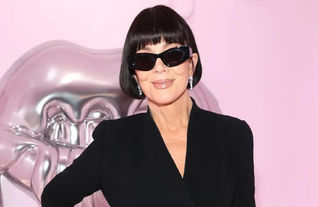 Kris Jenner in Bond-themed attire at her 70th birthday celebration.
