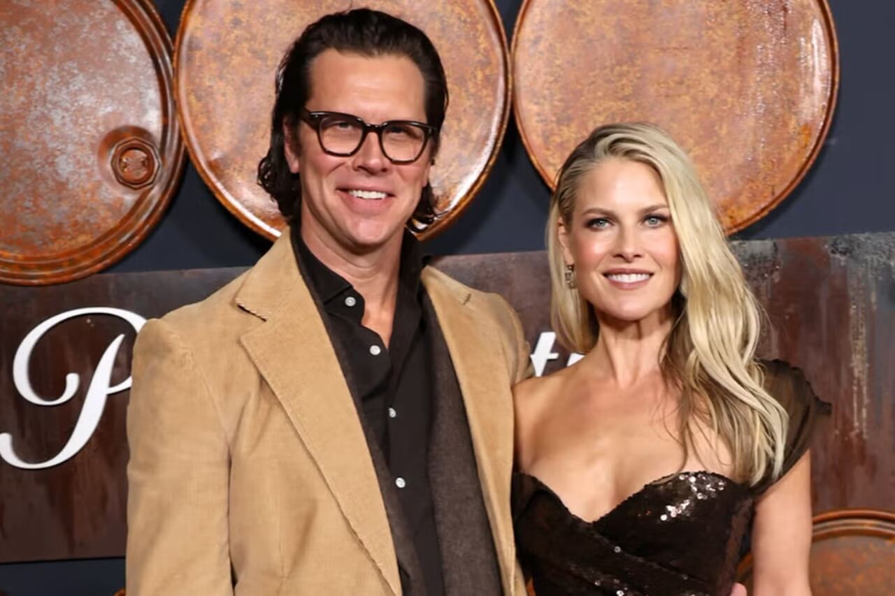 Ali Larter and Hayes MacArthur at Landman premiere.