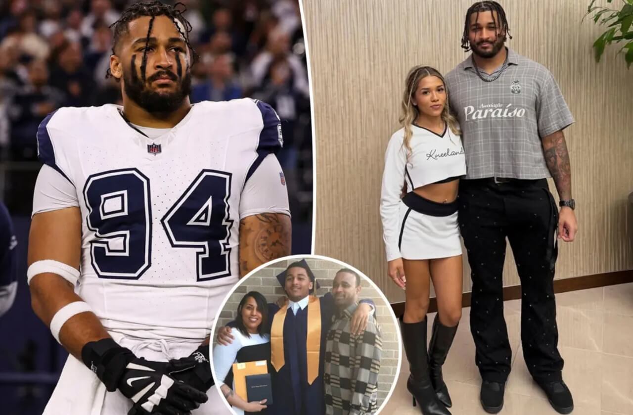 Marshawn Kneeland celebrating NFL touchdown with Dallas Cowboys teammates