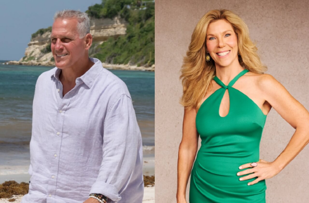 Mel Owens and Peg Munson smiling together during The Golden Bachelor Season 2 After the Final Rose special.