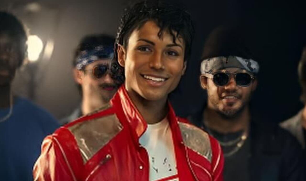 Jaafar Jackson portraying Michael Jackson in the record-breaking Michael biopic trailer.