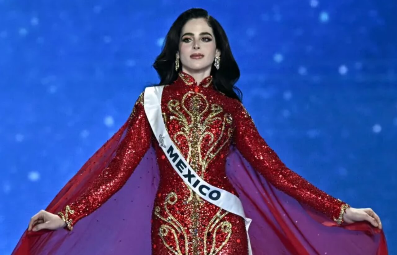 74th Miss Universe contestants on stage during Thailand preliminaries.