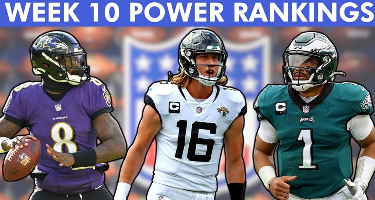 NFL Week 9 action featuring top-ranked teams in updated Power Rankings.