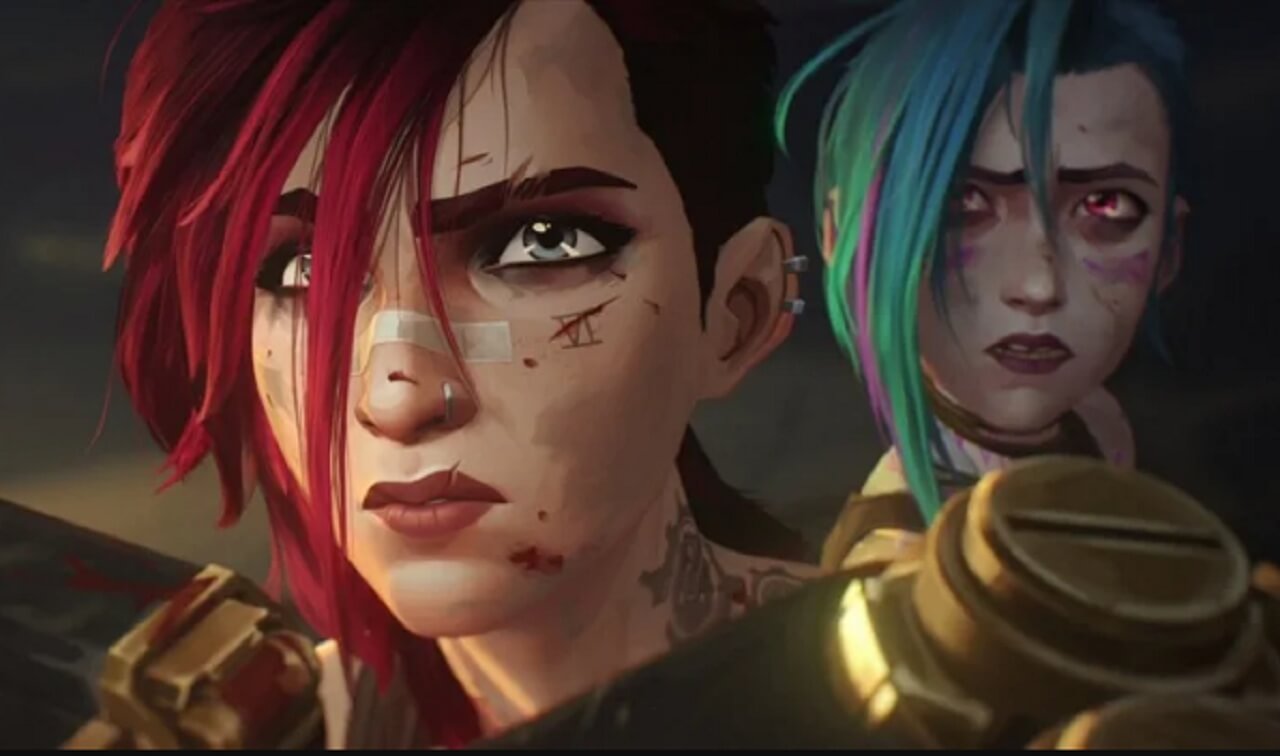 Arcane characters Jinx and Vi in Netflix’s finale, highlighting the emotional planned ending of the League of Legends series.