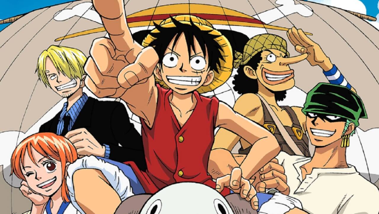 Luffy and crew facing the Iron Giant in One Piece Episode 1150 promotional art.