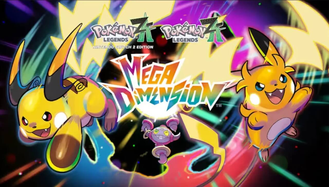 Hoopa creates portal to chrome-themed Hyperspace Lumiose in Pokémon Legends DLC.