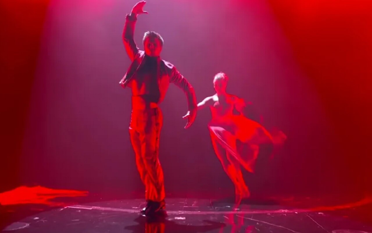 Robert Irwin performs Paso Doble with Witney Carson on DWTS Rock Hall Night.