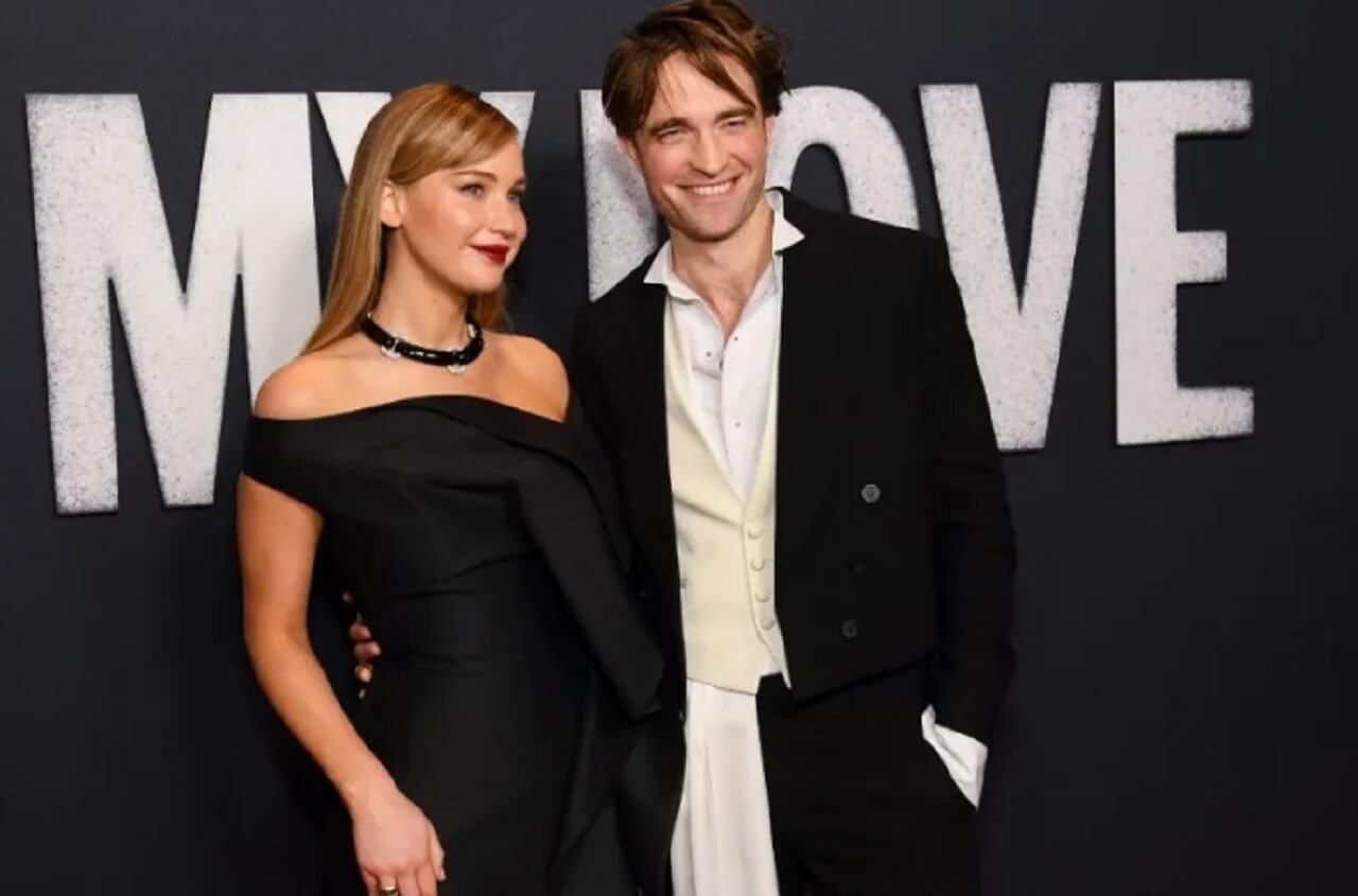 Robert Pattinson and Jennifer Lawrence at Die My Love premiere
