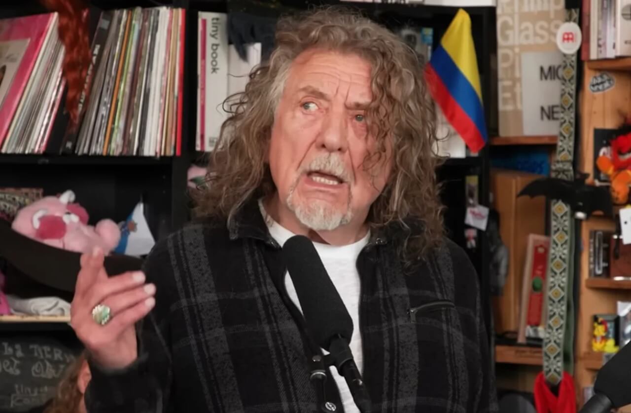 Robert Plant performing Tiny Desk concert with Saving Grace