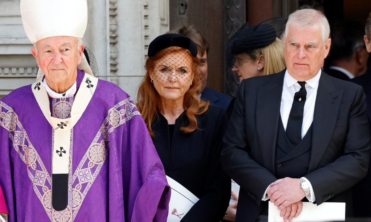 Sarah Ferguson attending a public event in 2025, photographed smiling outdoors