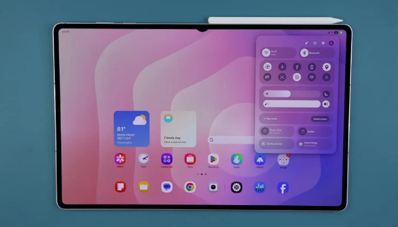 Samsung Galaxy Tab A11 displaying new One UI 8.0 features with updated interface and AI tools.