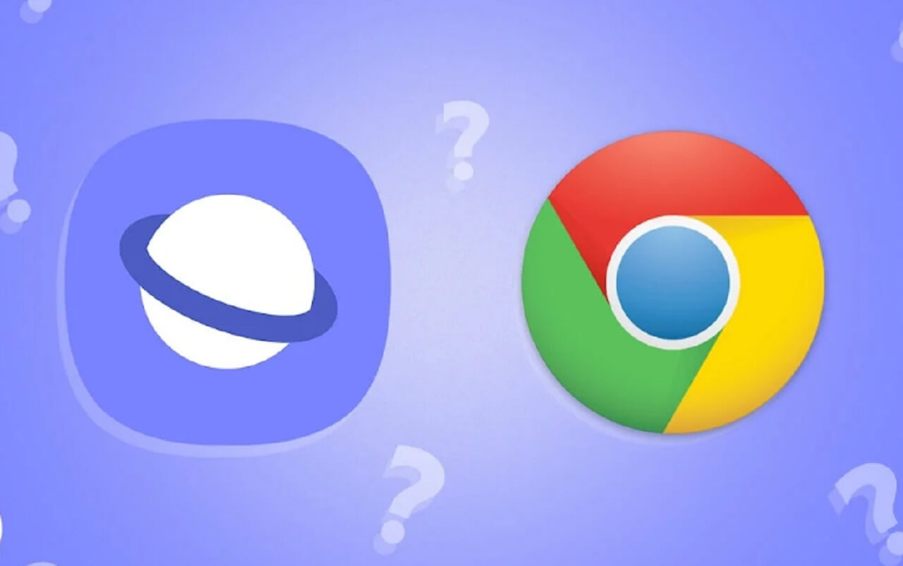 Samsung Internet browser running on Windows PC, showcasing split view and privacy dashboard features.