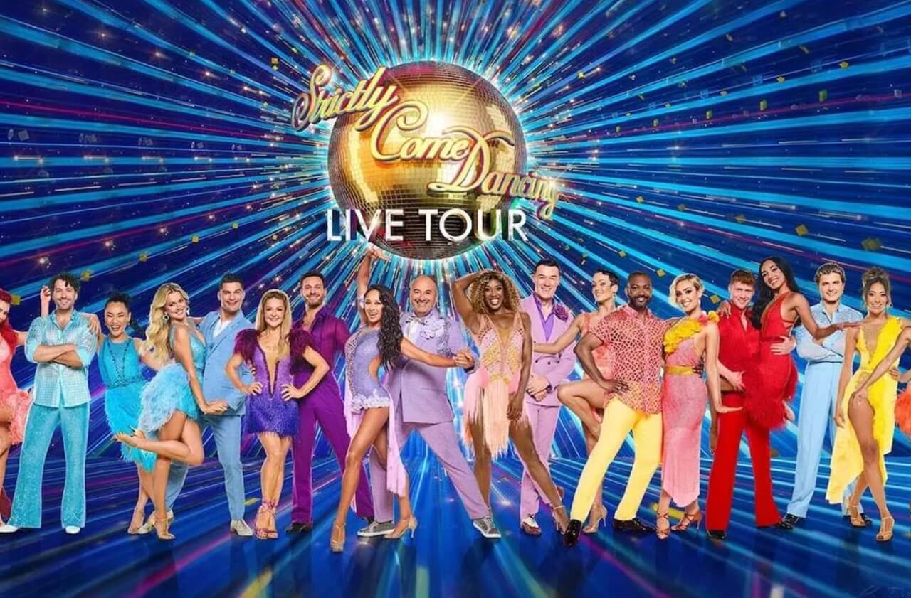 Harry and Karen Hauer embrace after elimination on Strictly Come Dancing 2025.