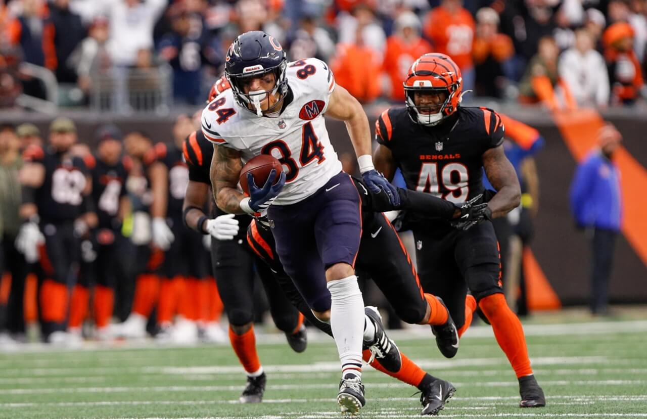 Alec Pierce celebrates after scoring a touchdown for the Indianapolis Colts in Week 9.