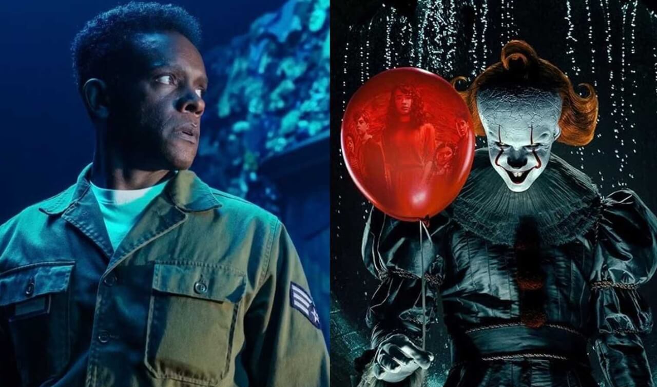 Pennywise the Clown from IT: Welcome to Derry in Derry town scene.