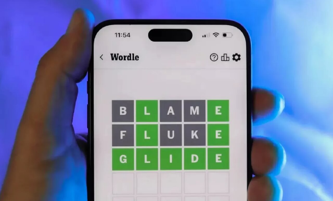 Wordle puzzle grid with the word WIELD highlighted in green as the November 16, 2025 answer.