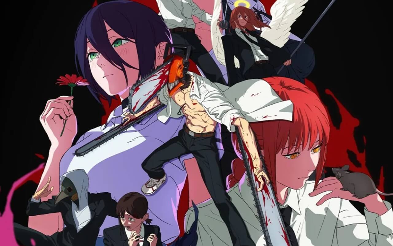 Denji and Reze featured in the official poster for Chainsaw Man – The Movie: Reze Arc.