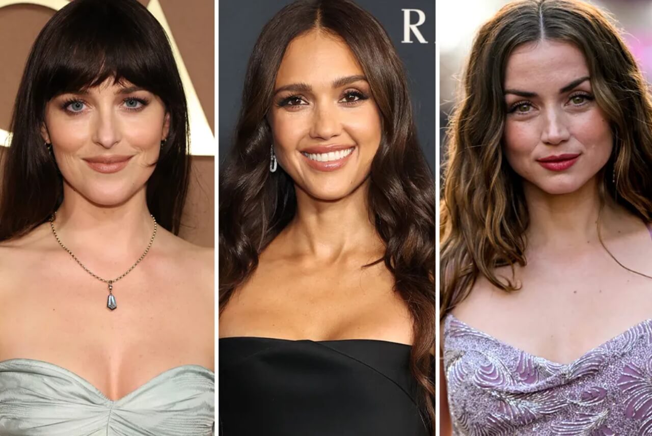 Dakota Johnson, Ana de Armas, and Jessica Alba arrive for the Red Sea Film Festival conversation event.