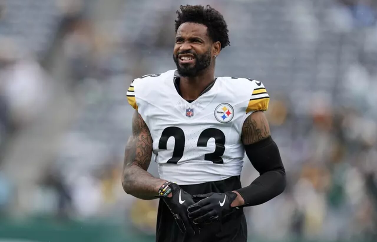 Darius Slay on the sideline as he considers his NFL future after being claimed by the Bills.