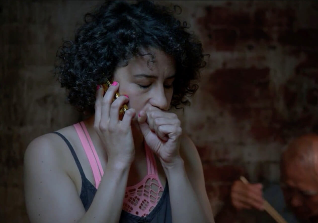 Abbi and Ilana laughing in a scene from Broad City Season 2 Episode 4 “Knockoffs.”